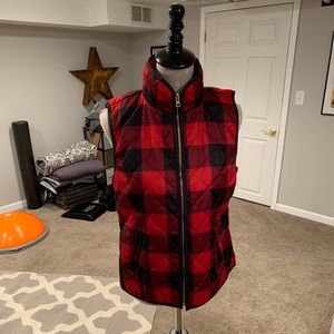 Old Navy buffalo check vest